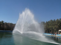 Ahan shahr Bafgh, musical fountain &amp; Water Screen